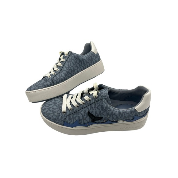 michael kors poppy lace up mini mk logo